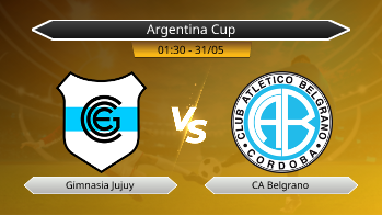 Argentina Cup Gimnasia Jujuy VS CA Belgrano