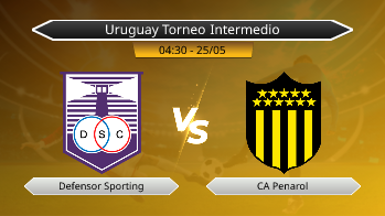 Uruguay Torneo Intermedio Defensor Sporting VS CA Penarol