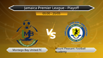 Jamaica Premier League - Playoff Montego Bay United FC VS Mount Pleasant Football Academy