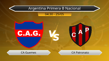 Argentina Primera B Nacional CA Guemes VS CA Patronato