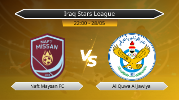 Iraq Stars League Naft Maysan FC VS Al Quwa Al Jawiya