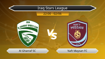 Iraq Stars League Al Gharraf SC VS Naft Maysan FC