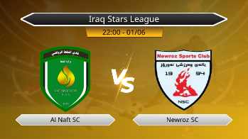Iraq Stars League Al Naft SC VS Newroz SC