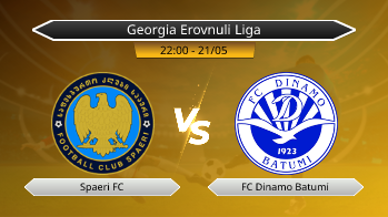 Georgia Erovnuli Liga Spaeri FC VS FC Dinamo Batumi