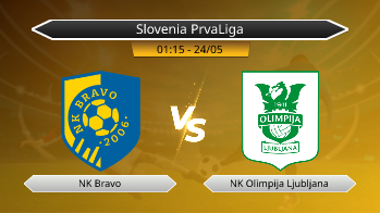 Slovenia PrvaLiga NK Bravo VS NK Olimpija Ljubljana
