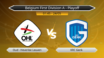 Belgium First Division A - Playoff Oud - Heverlee Leuven VS KRC Genk