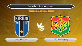 Sweden Allsvenskan IK Sirius FK VS GAIS Goteborg