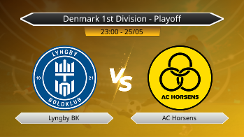 Denmark 1st Division - Playoff Lyngby BK VS AC Horsens