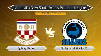 Australia New South Wales Premier League Sydney United VS Sutherland Sharks FC